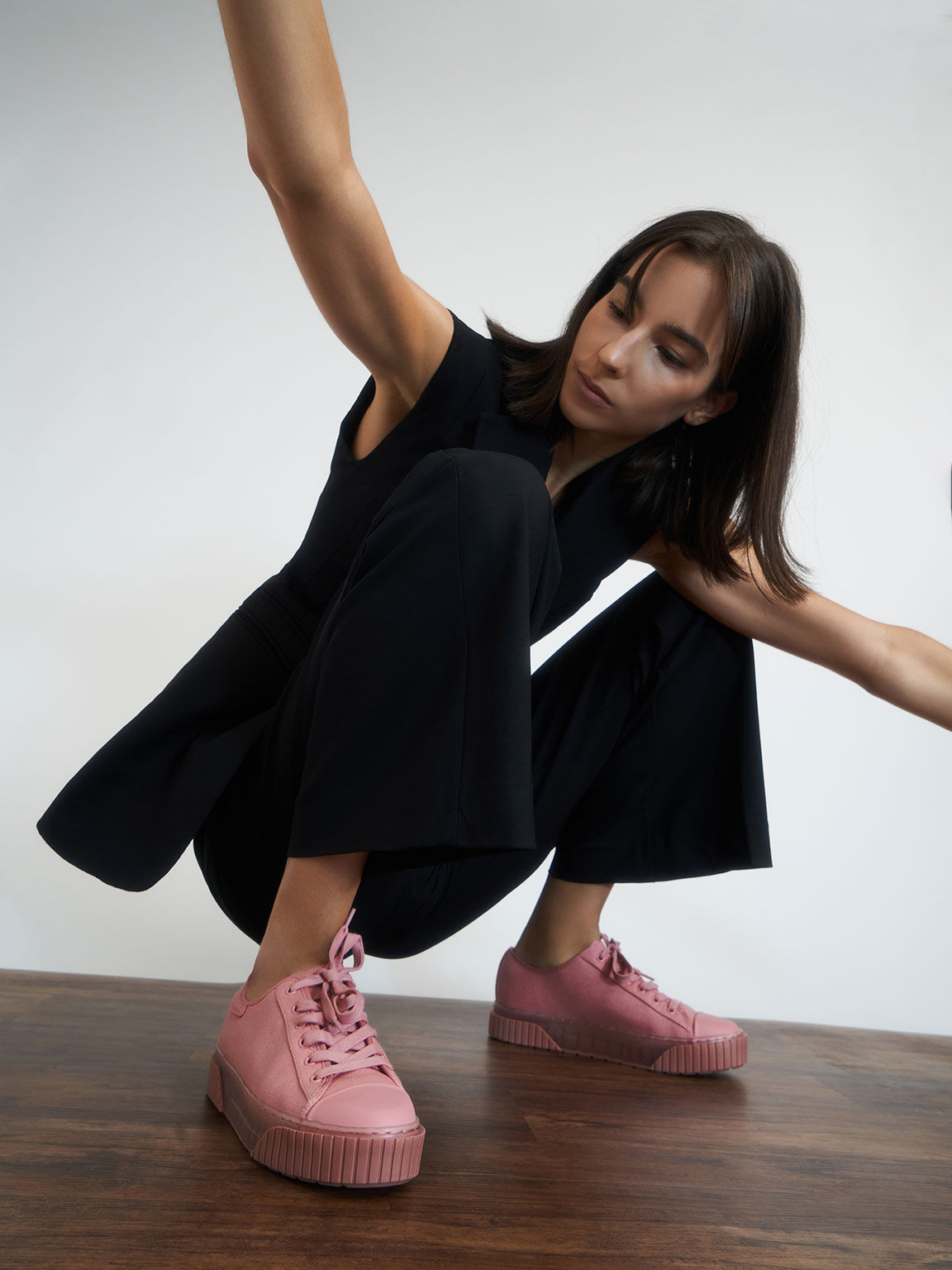 Purpose Collection 2021: Organic Cotton Platform Sneakers, Pink, hi-res