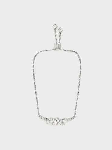 Swarovski® Crystal Embellished Chain Bracelet, Silver, hi-res