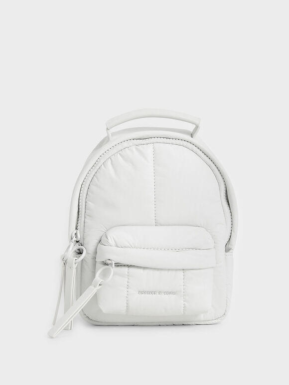 Puffy Backpack, White, hi-res