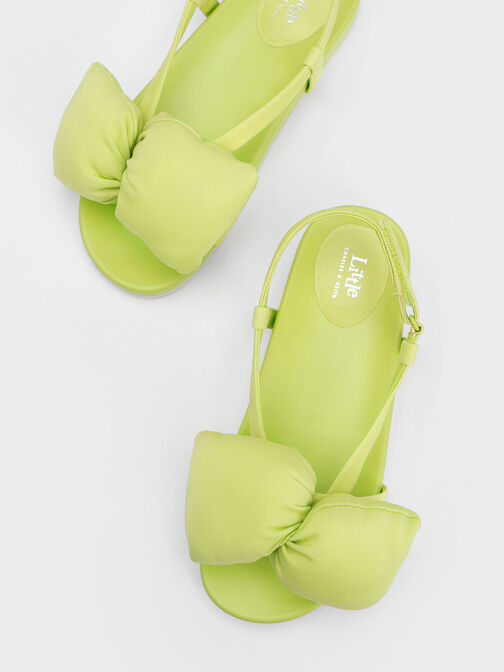 Sandales à noeud bouffant - Enfant, Vert Citron, hi-res