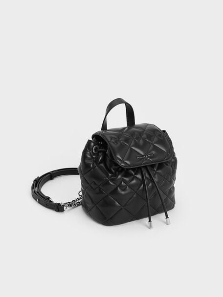 Aubrielle Quilted Backpack, Noir, hi-res