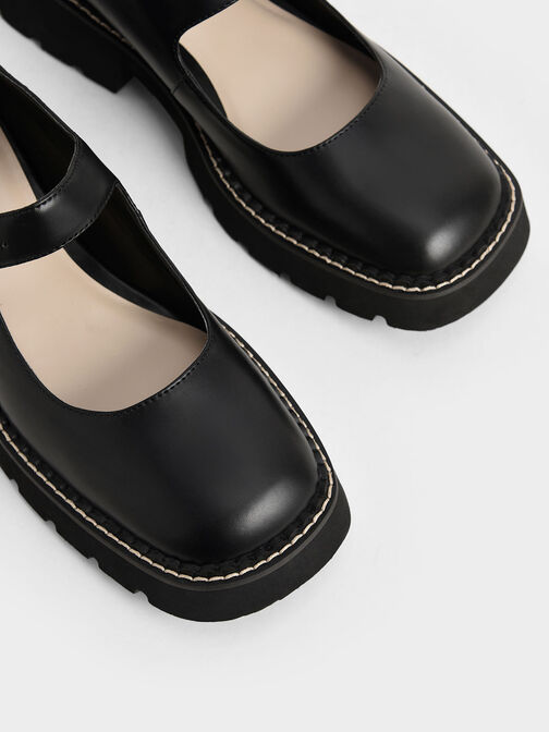 Chaussures Mary Jane à boucle métallique, Noir, hi-res