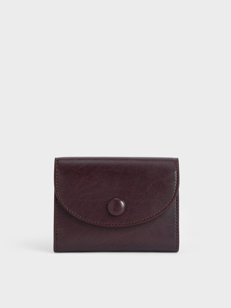 Willow Front Flap Mini Wallet, Dark Oak, hi-res