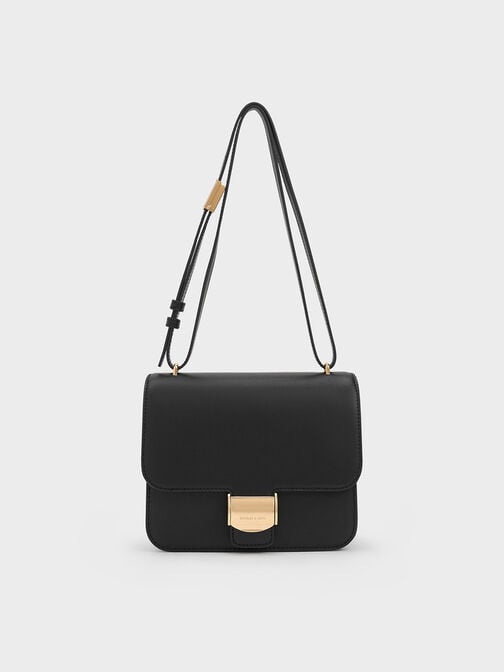 Violetta Boxy Bag, Black, hi-res