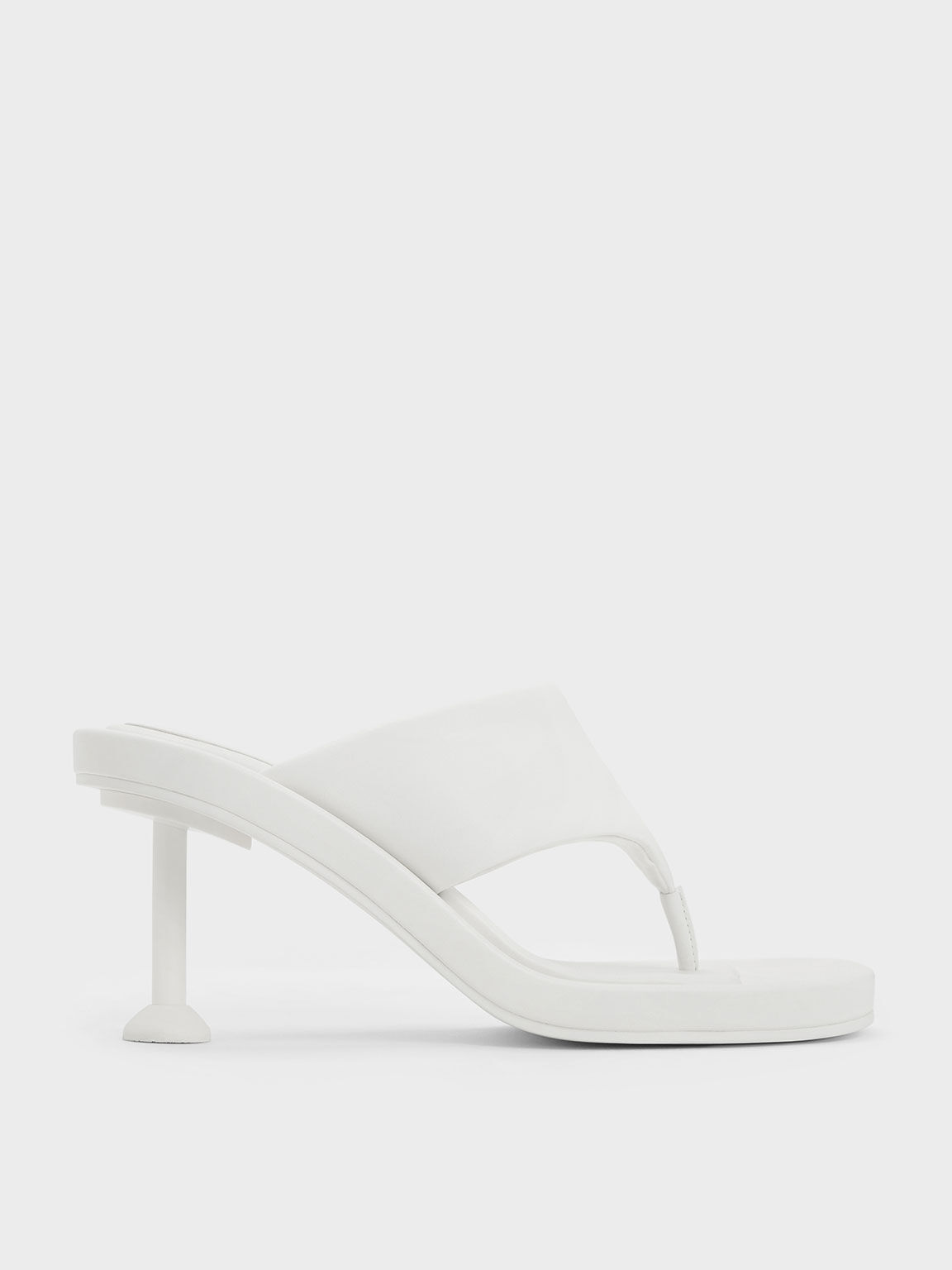 Noemi Spool Heel Sandals, White, hi-res