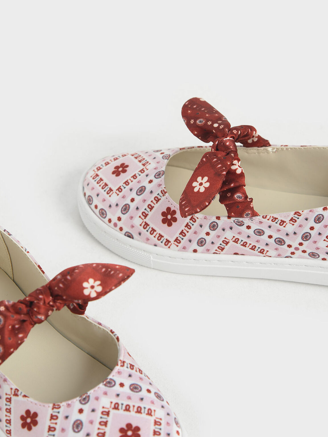 The Purpose Collection - Girls' Bandana Print Slip-On Sneakers, Pink, hi-res