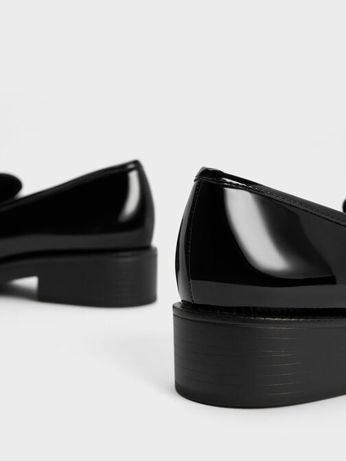 Lexie Metallic-Accent Loafers, Black Box, hi-res