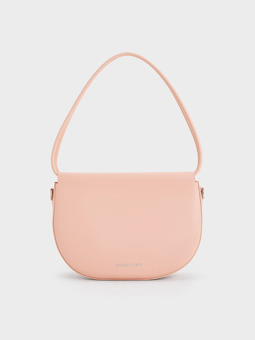 Elora Curved Top Handle Bag, Pink, hi-res