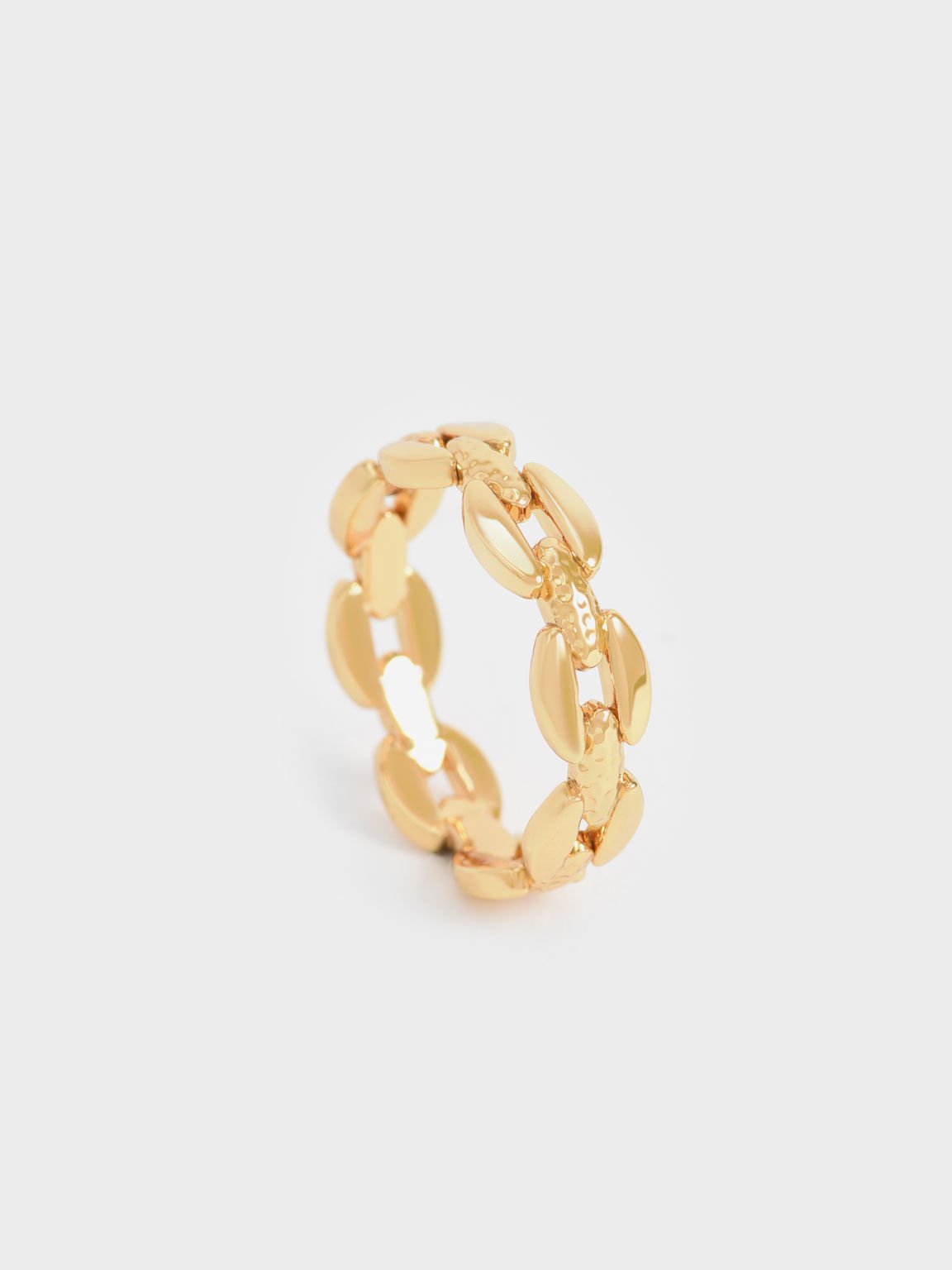 Chain-Link Ring, Gold, hi-res