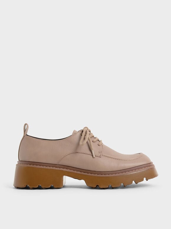 Billie Chunky Brogues, Taupe, hi-res