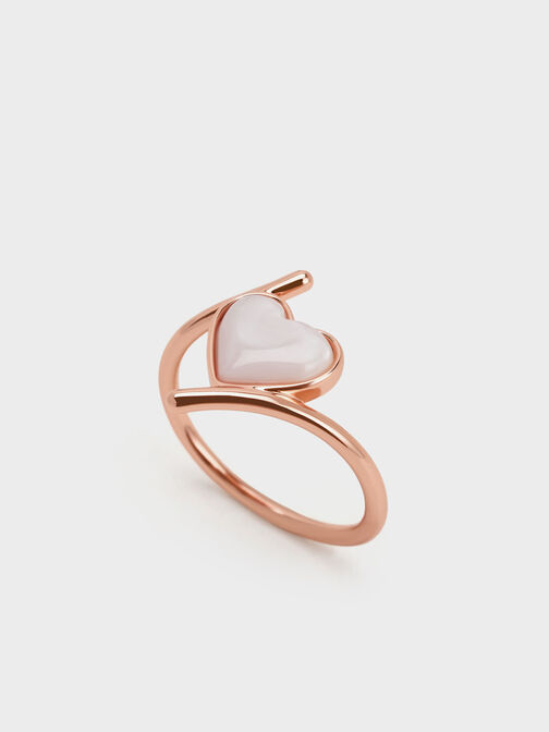 Annalise Heart Stone Ring, Rose Gold, hi-res