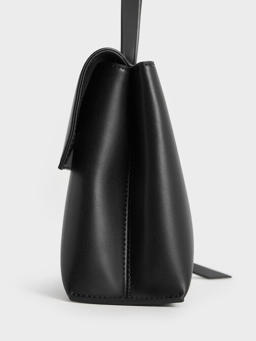 Mini sac bandoulière trapèze Marceline, Noir, hi-res