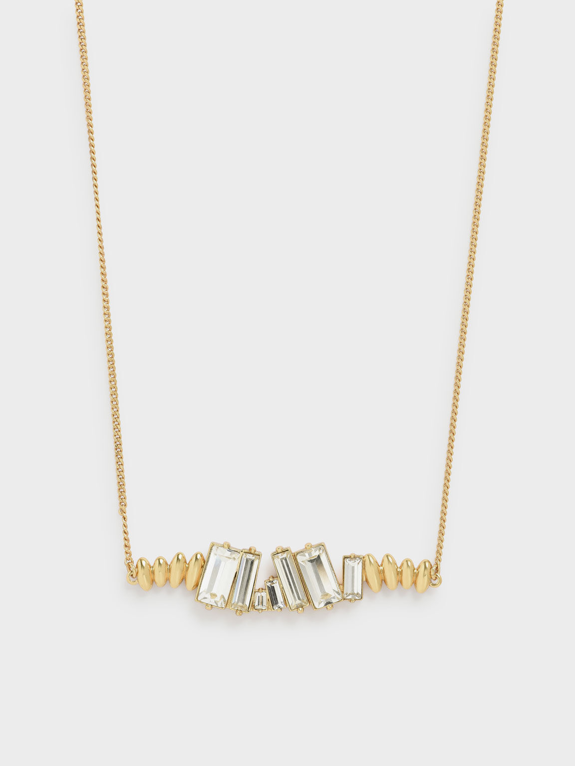 Swarovski® Crystal Embellished Matinee Necklace, Gold, hi-res