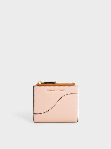 Top Zip Mini Wallet, Pink, hi-res