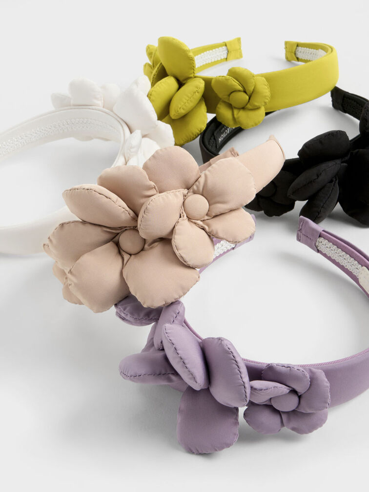 Lime Flower-Embellished Hair Band - CHARLES & KEITH DE