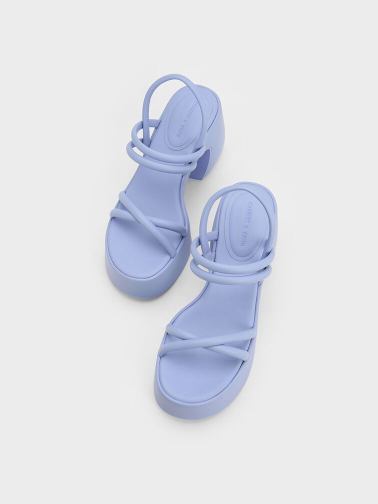 Nerissa Tubular Platform Sandals​, Lilac, hi-res