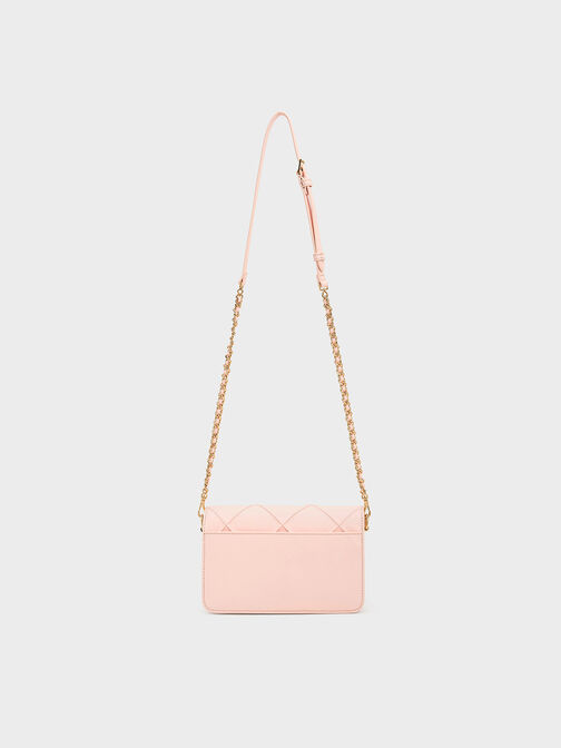 Eleni Quilted Crossbody Bag, Light Pink, hi-res