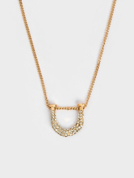 Gabine Swarovski Crystal Necklace, Gold, hi-res