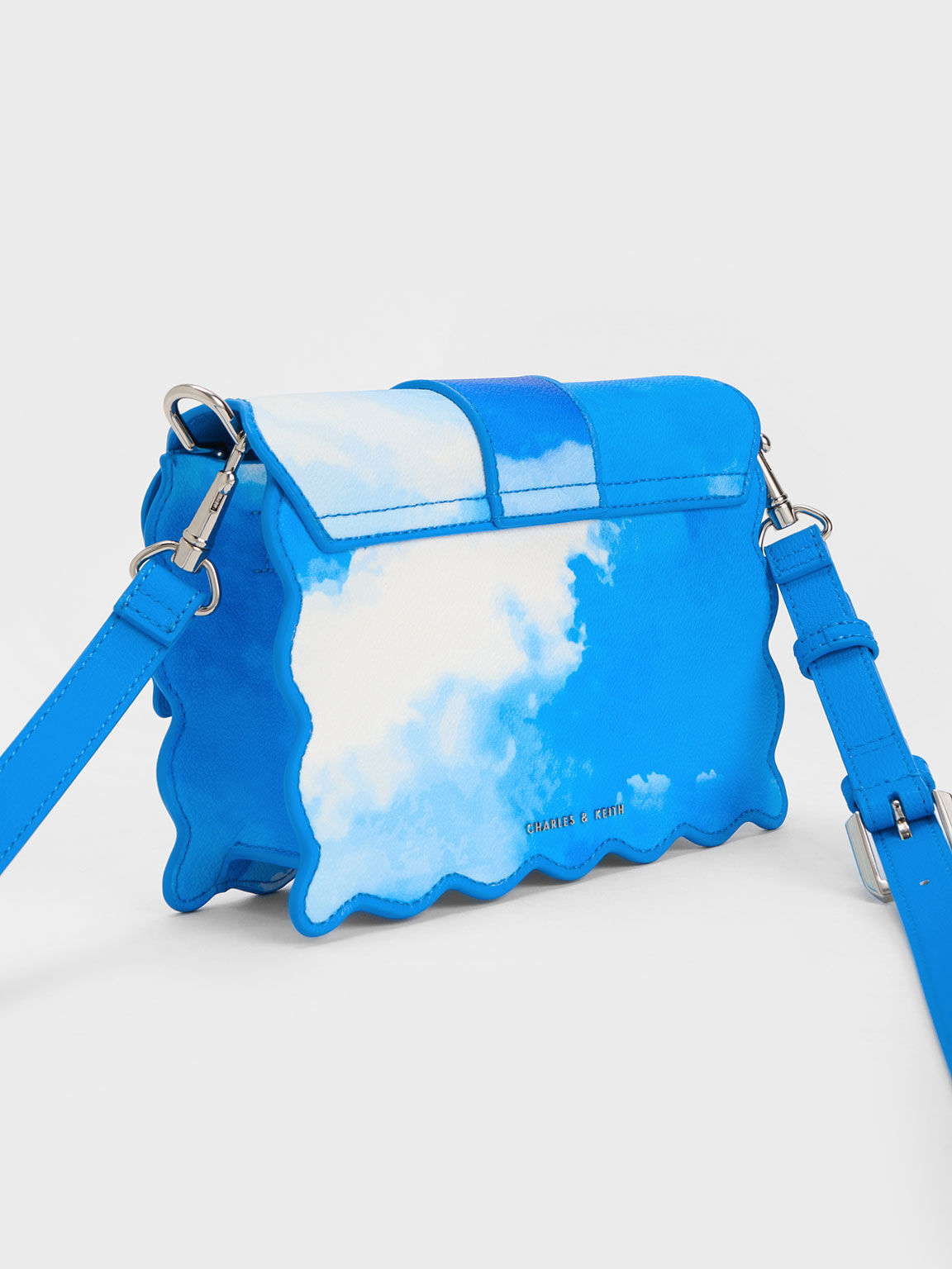 Waverly Cloud-Print Scallop-Trim Bag, Multi, hi-res