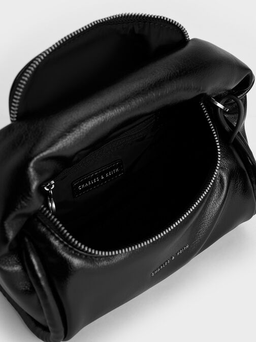 Yama Padded Cylindrical Bag, Noir, hi-res