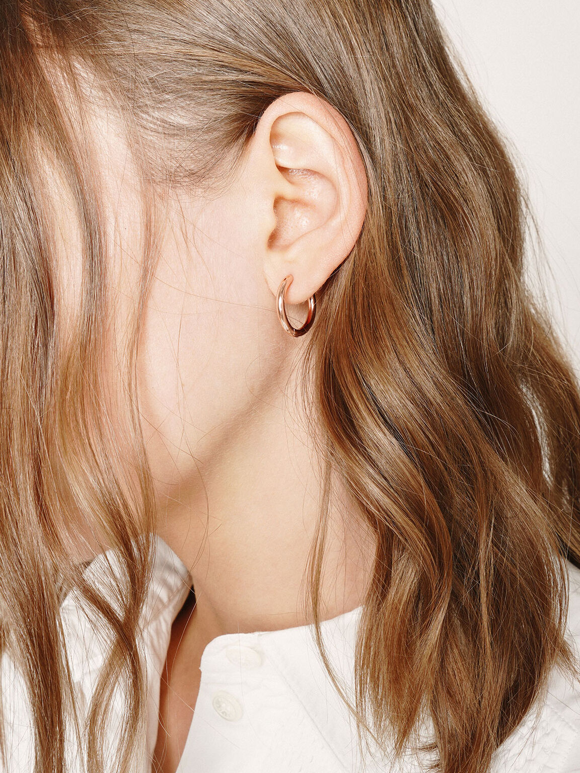 Hoop Earrings, Rose Gold, hi-res