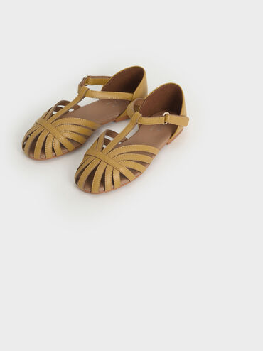 Chaussures Mary Janes avec barre en T - Enfant, Moutarde, hi-res