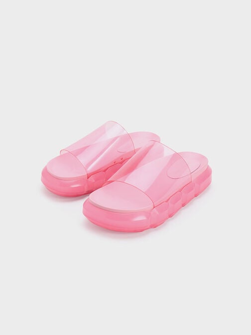 Fia See-Through Slide Sandals, Light Pink, hi-res