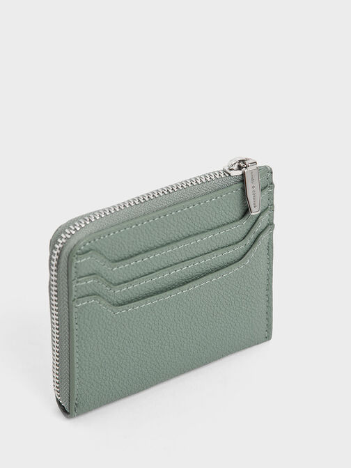 Small Zip Pouch, Sage Green, hi-res