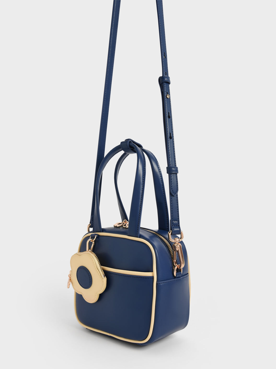 Minka Two-Tone Boxy Bag, Navy, hi-res