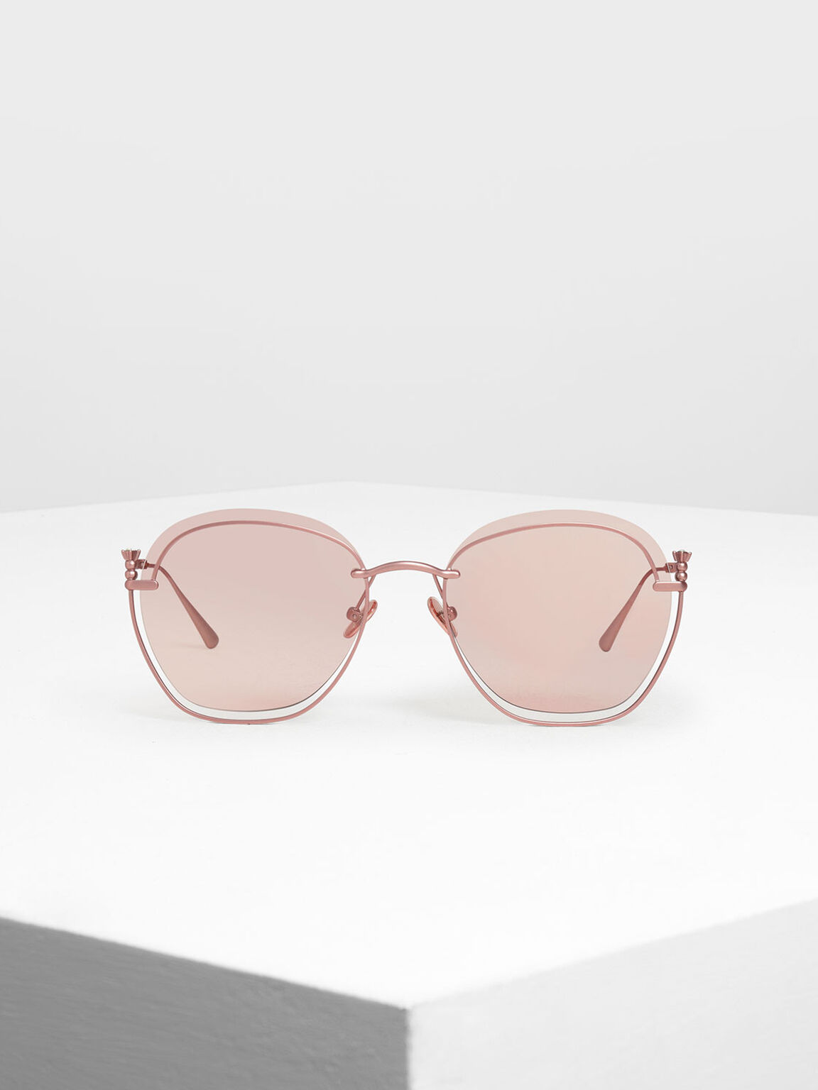 Cut Out Butterfly Sunglasses, Pink, hi-res