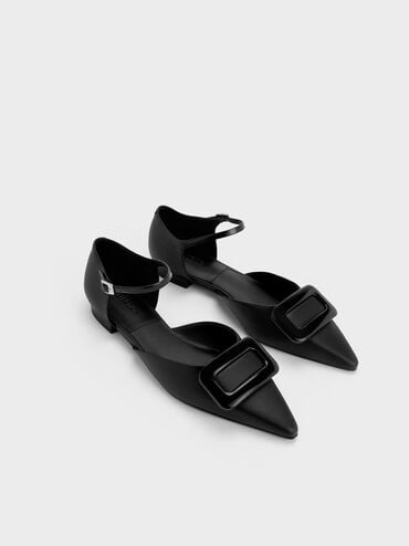 Chaussures d'Orsay en cuir Rosalie, Noir, hi-res