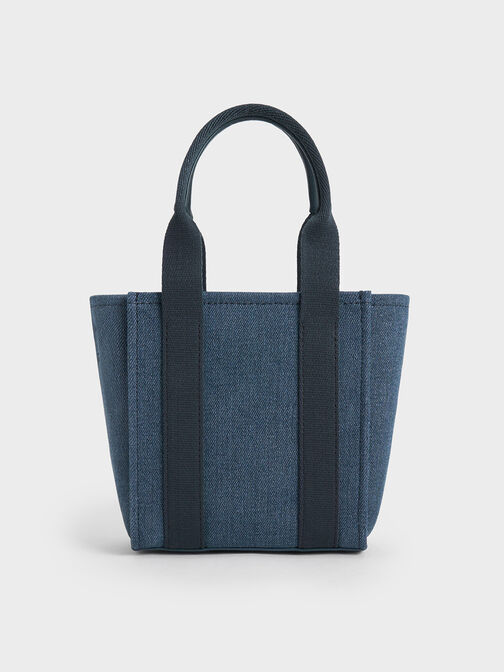 Mini Kay Denim Tote Bag, Denim Blue, hi-res