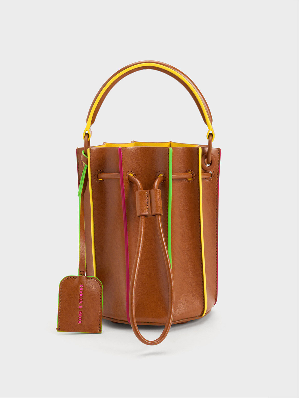 Clove Top Handle Bucket Bag, Tan, hi-res