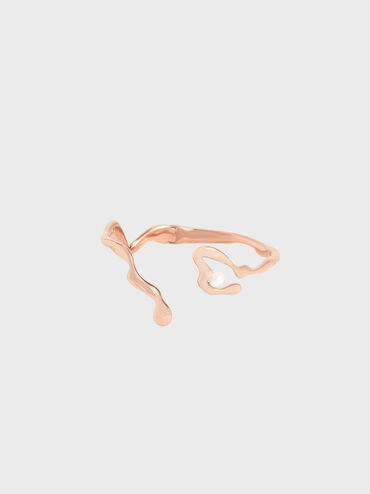 Sculpted Cuff Bracelet, Oro rosa, hi-res