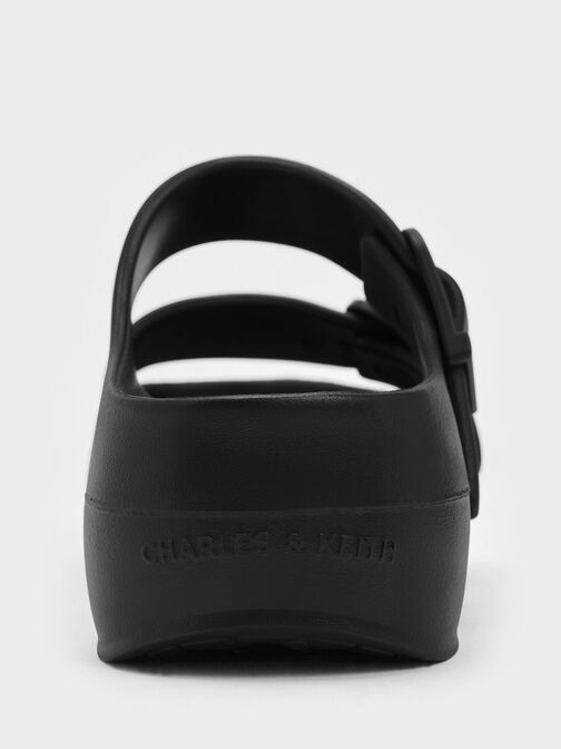 Bunsy Double-Strap Sports Sandals, Black, hi-res