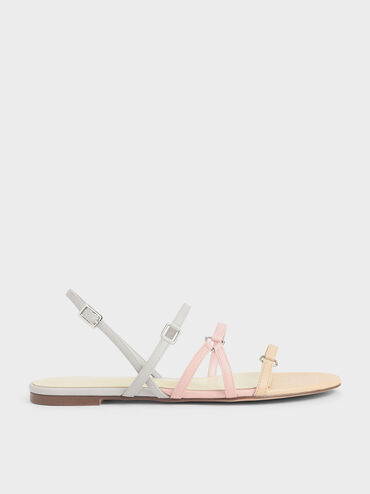 Tri-Strap Slingback Sandals, Multi, hi-res