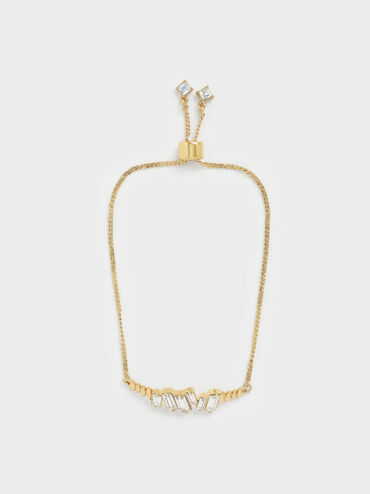 Swarovski® Crystal Embellished Chain Bracelet, Gold, hi-res