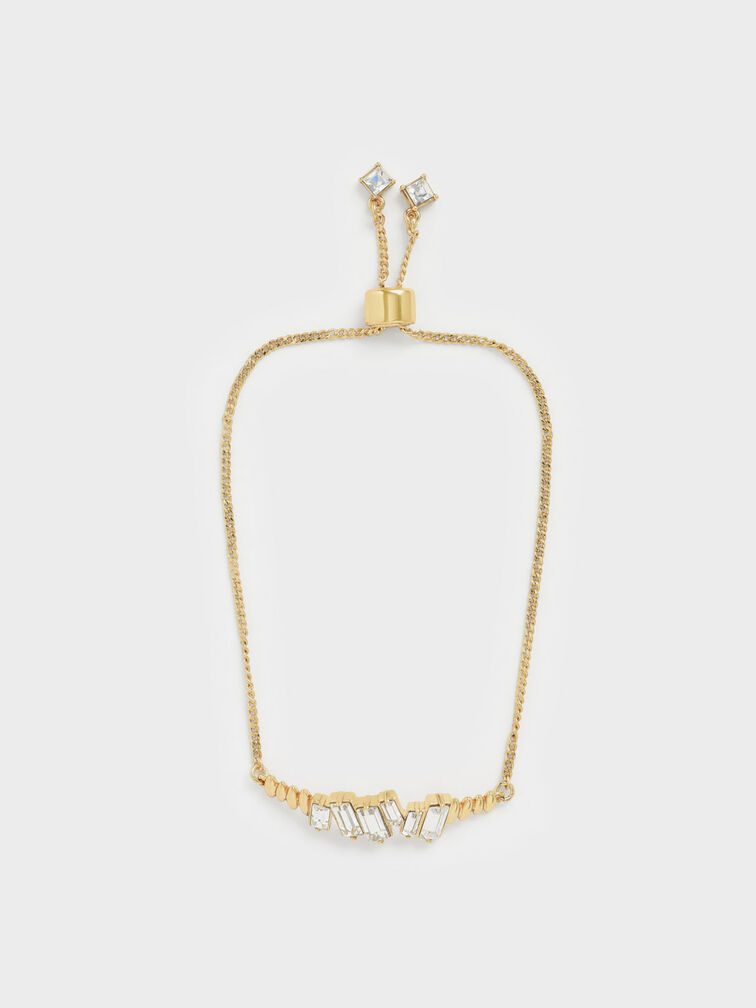 Swarovski® Crystal Embellished Chain Bracelet, Gold, hi-res