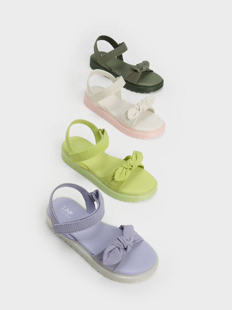 Sandales à nœud en nylon - Enfant, Lilas, hi-res