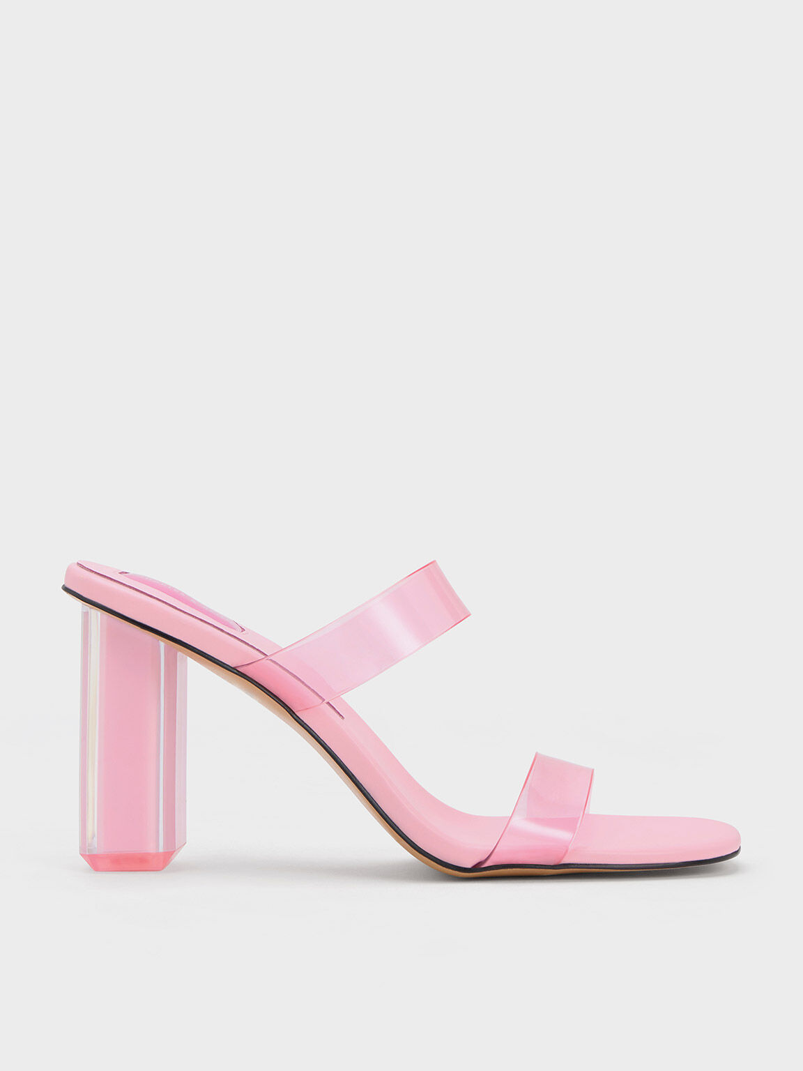 Fia Geometric Heel Mules, Light Pink, hi-res