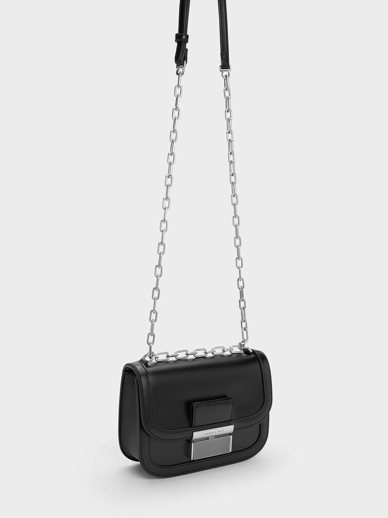 Charlot Chain Strap Bag, Black, hi-res