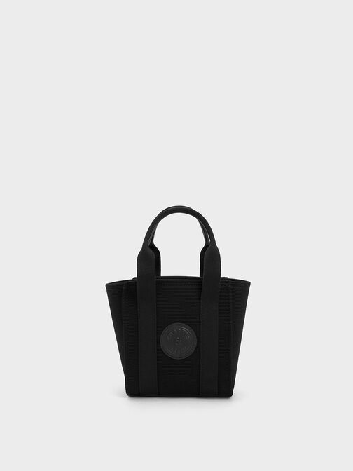 Mini Kay Canvas Tote Bag, Black, hi-res