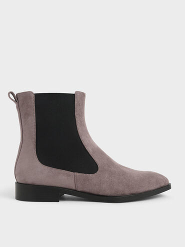Textured Chelsea Boots, Taupe, hi-res