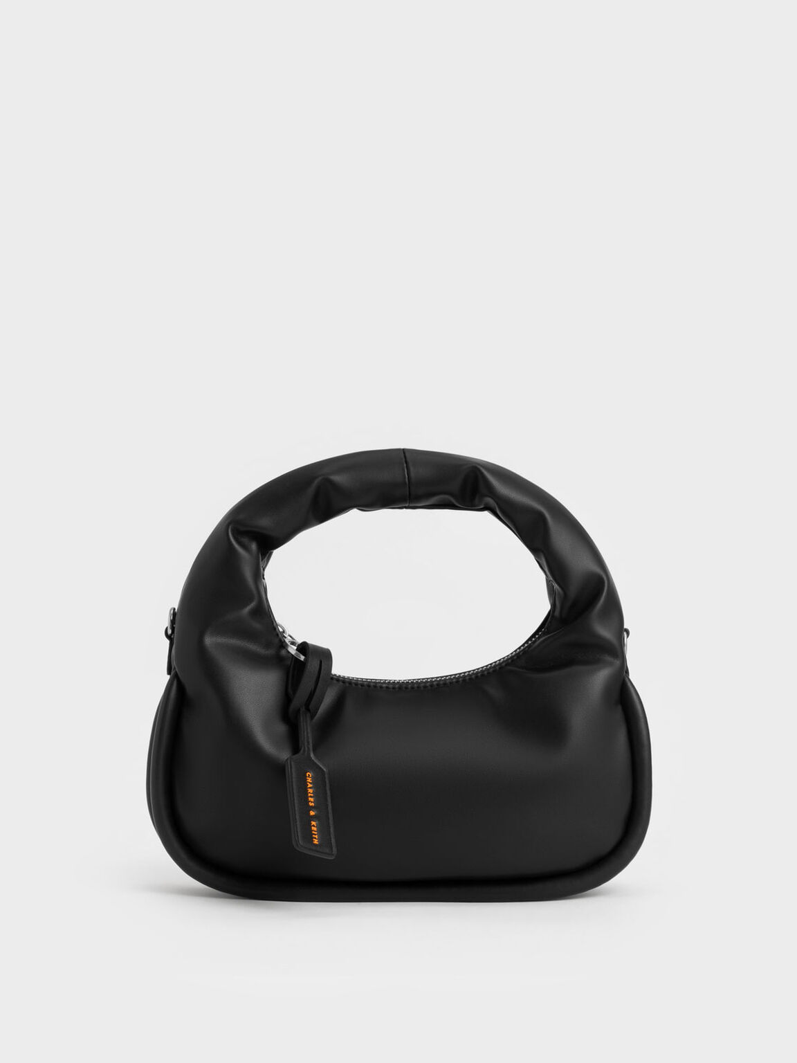 Yama Crescent Hobo Bag, Black, hi-res