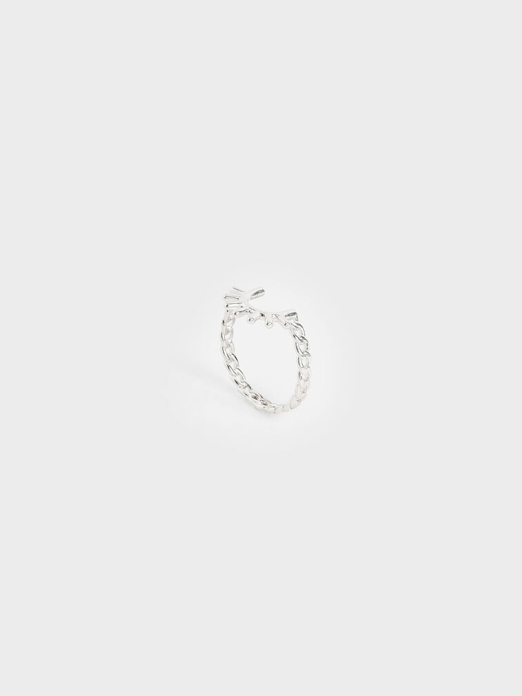 Chain Link Ring, Silver, hi-res