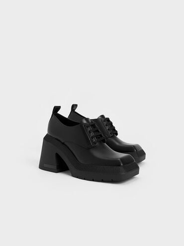 Emery Chunky Geometric Boots, Negro, hi-res