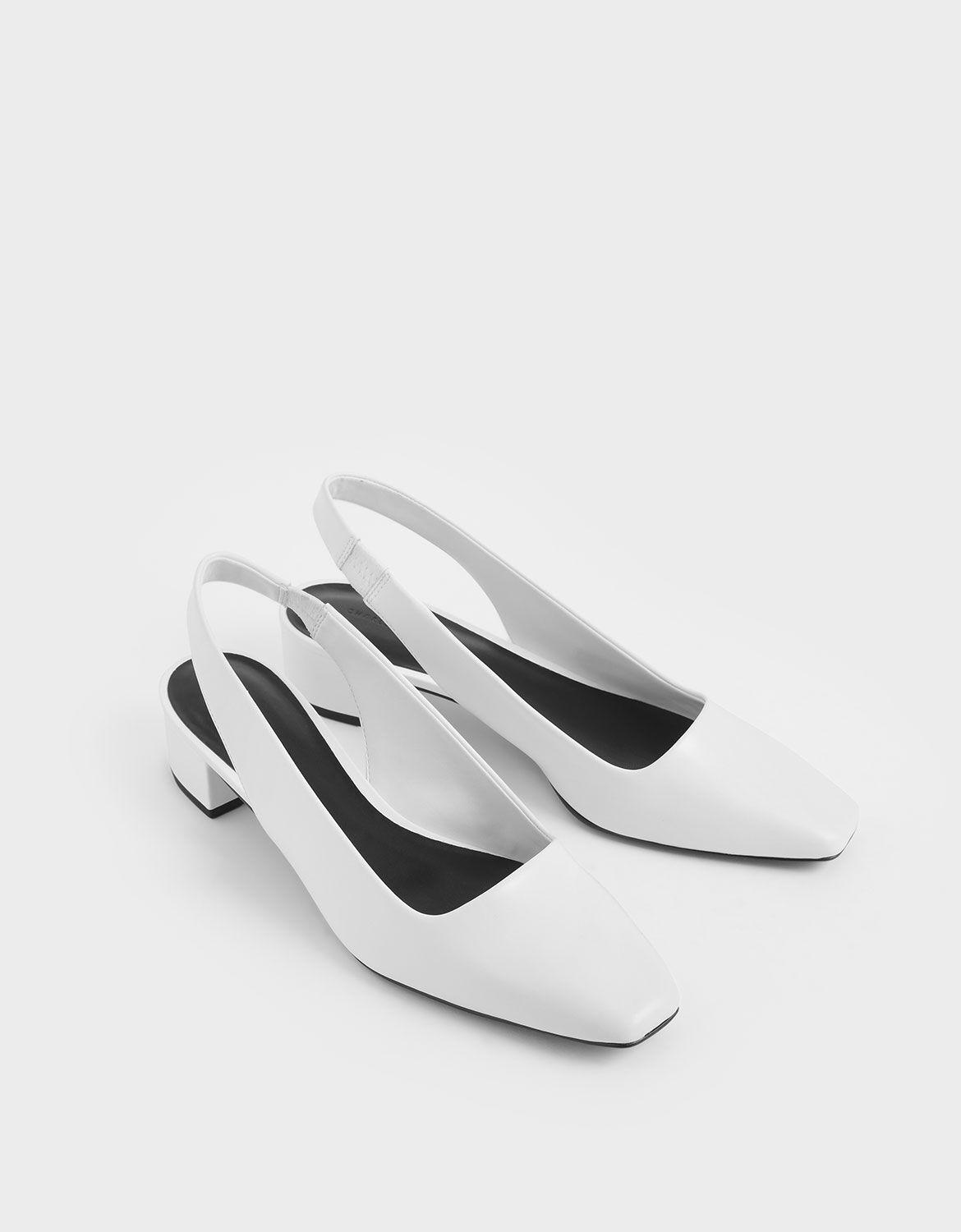 white block heel slingbacks