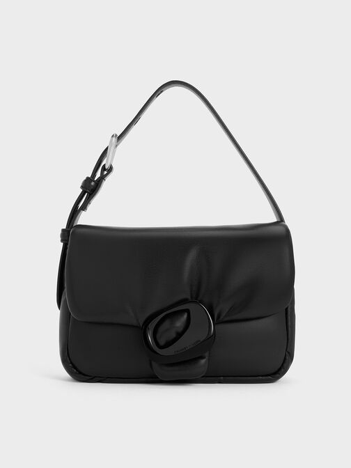 Moore Padded Shoulder Bag, Noir, hi-res