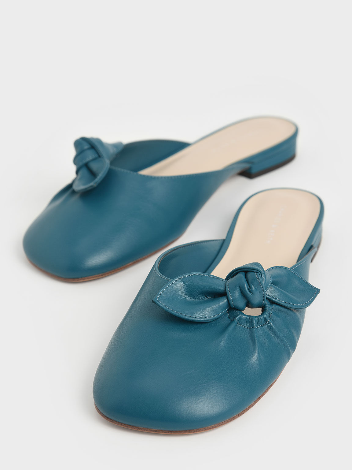 Knotted Mules, Teal, hi-res