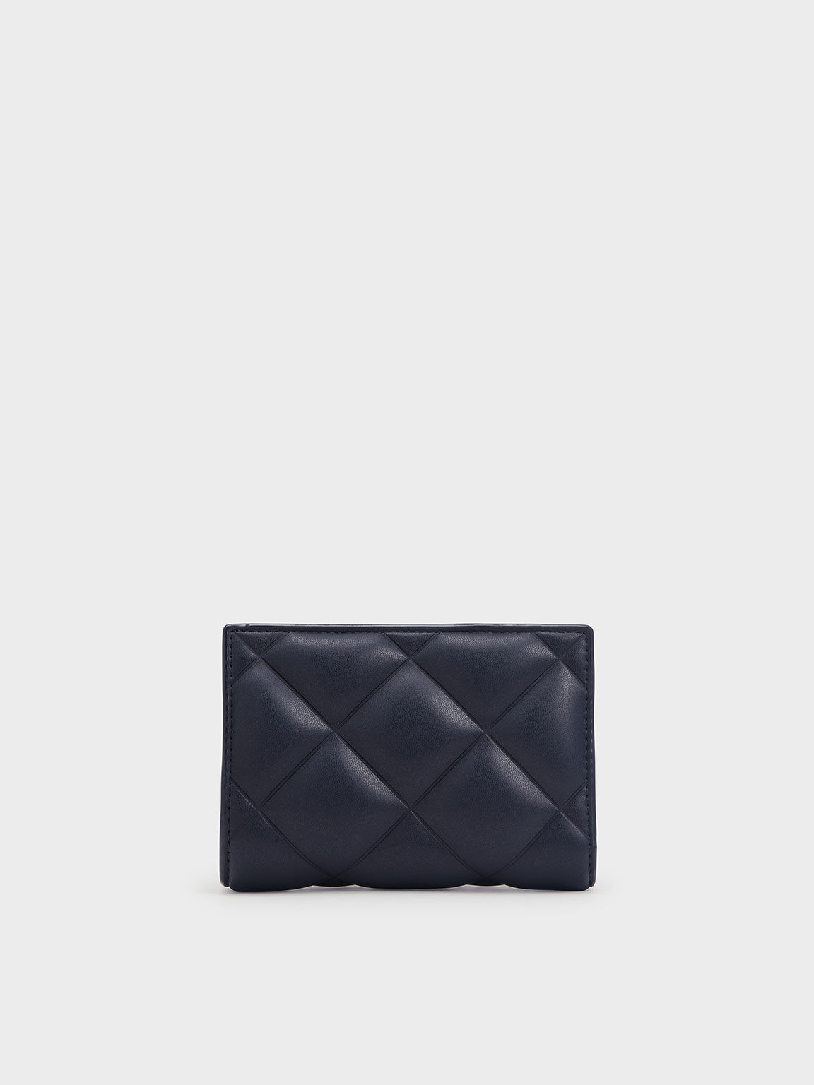 Navy Quilted Card Holder - CHARLES & KEITH NL